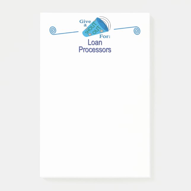 Ausrufen für Kreditprozessoren Post-it Klebezettel (Vorderseite)