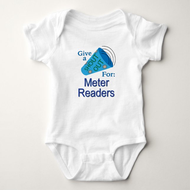 Ausrufen für Meter-Leser Baby Strampler (Vorderseite)