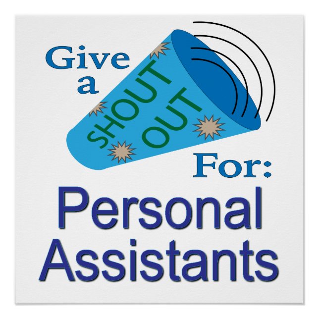 Ausrufen für Personal Assistents Poster (Vorderseite)