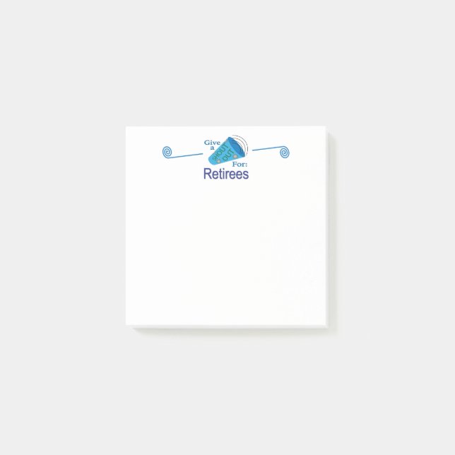 Ausrufen für Retireen Post-it Klebezettel (Vorderseite)
