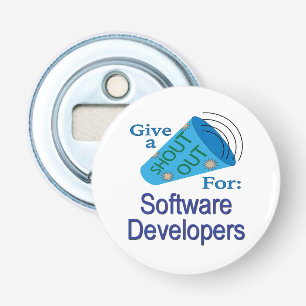 Ausrufen für Software-Entwickler Flaschenöffner