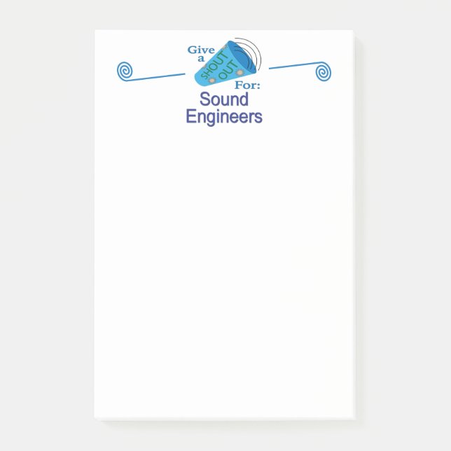 Ausrufen für Sound Engineers Post-it Klebezettel (Vorderseite)