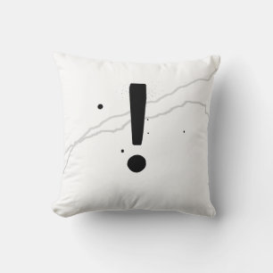 Ausrufezeichen für minimalistisch gewagtes Design Kissen
