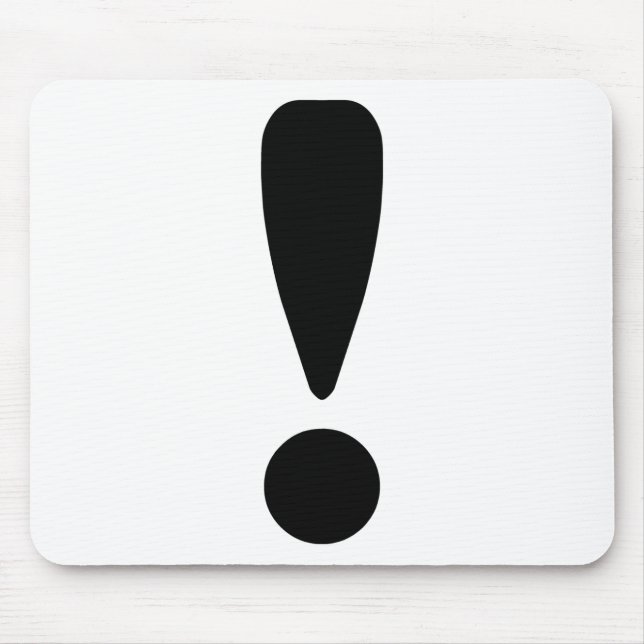 Ausrufezeichen Mousepad (Vorne)