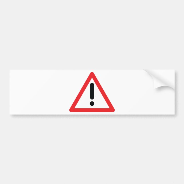 Ausrufezeichenverkehrsikone Autoaufkleber (Vorne)