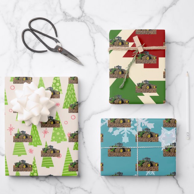 Ausrüstung für die Weihnachtszugmaschine Geschenkpapier Set (Vorderseite)