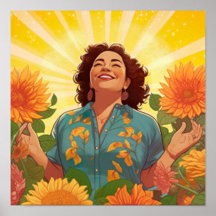 Aussäen und Wachstum: Anerkennung der Printwerbung Poster