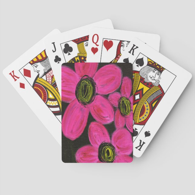 Aussagen-Blumen-klassische Spielkarte-Plattform Spielkarten (Rückseite)