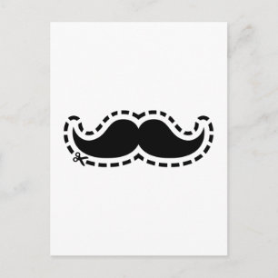 Ausschaltung von Mustache Postkarte
