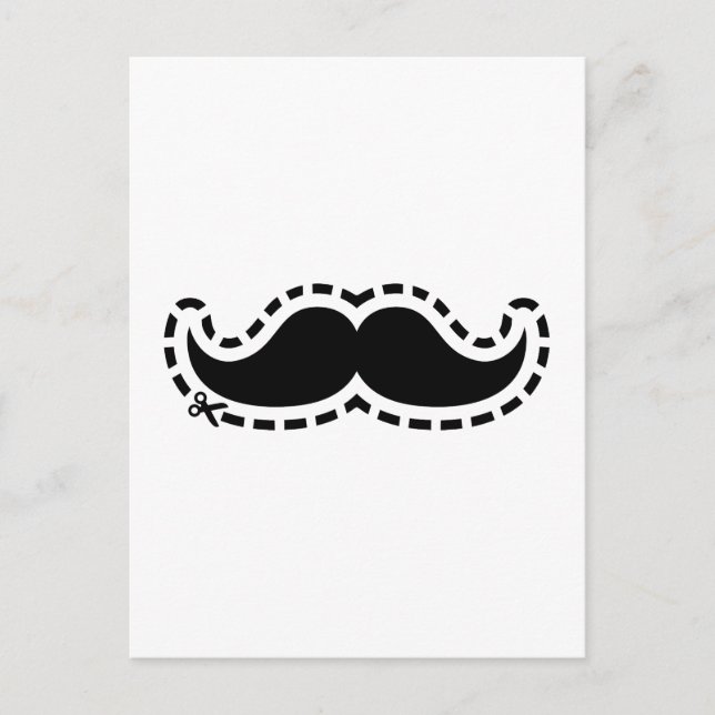 Ausschaltung von Mustache Postkarte (Vorderseite)