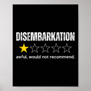 Ausschiffung Awful würde nicht empfehlen Funny Cru Poster