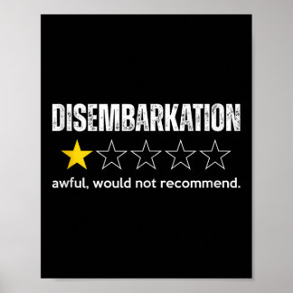 Ausschiffung Awful würde nicht empfehlen Funny Cru Poster