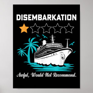 Ausschiffung Awful würde nicht empfehlen Funny Cru Poster