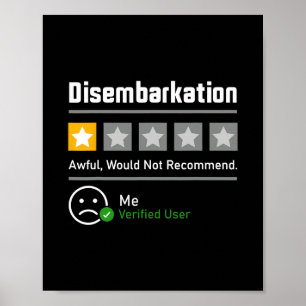Ausschiffung Furchtbar Würde Nicht Empfehlen Männe Poster