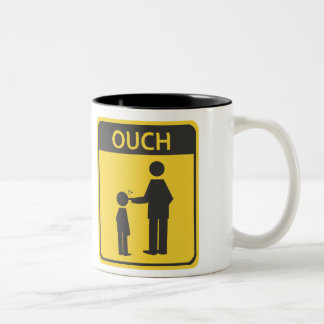 Ausschilderung Zweifarbige Tasse