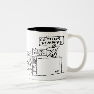 Ausschneiden von Bemerkungen in einem Hardware-Sto Zweifarbige Tasse