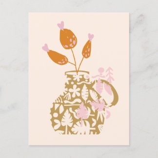 Ausschneiden von Blätter #Illustration #digitalart Postkarte