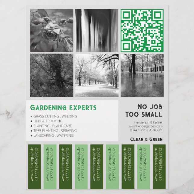 Ausschneiden von Flyer-Quadrat-Bilder Gartenarbeit Flyer (Vorne)