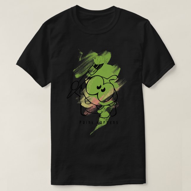 Ausschneiden von Om Nom Juxtapose Painter T-Shirt (Design vorne)