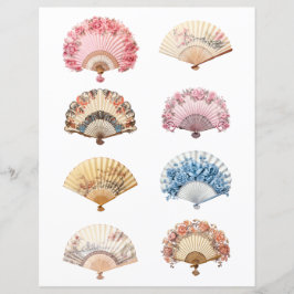 Ausschneiden von Rokoko Hand Fan