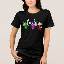 Ausschneiden von Spaß und Niedliche Typografie-Zit Tri-Blend Shirt