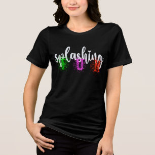 Ausschneiden von Spaß und Niedliche Typografie-Zit Tri-Blend Shirt