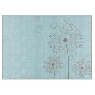 Ausschnitbrett Aqua-Löwenzahn-Blumen Schneidebrett
