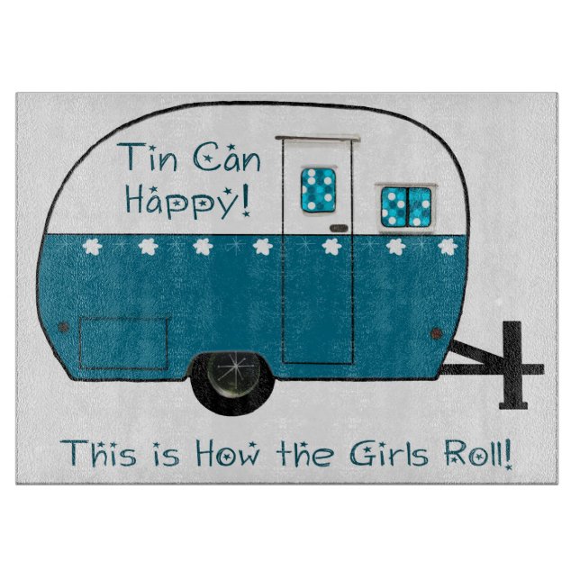 AUSSCHNITT-BRETT | Vintager Camper Schneidebrett (Vorderseite)