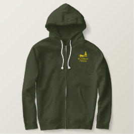 Ausschnitt-Pferd mit Kuh Emb Bestickter Hoodie