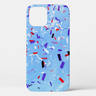 Ausschnitte aus blauem, rotem und schwarzem Papier Case-Mate iPhone Hülle