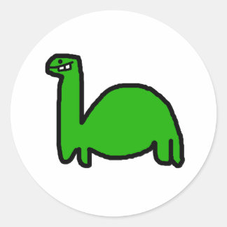 aussehen wie Sauropod Runder Aufkleber