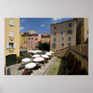 Außen-Café, Place de l'Eveche, Grasse, Poster