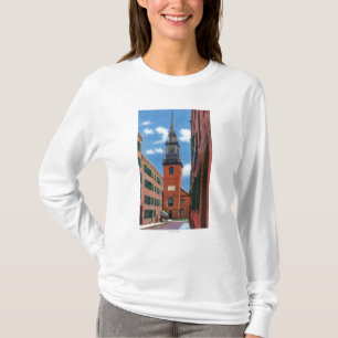 Außenansicht der alten Nordkirche T-Shirt