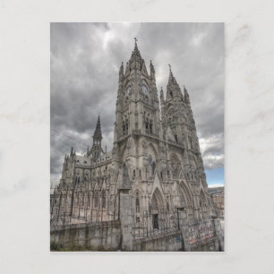 Außenansicht der Basilika in Quito, Ecuador Postkarte