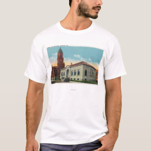 Außenansicht der Bibliothek und Rathaus T-Shirt