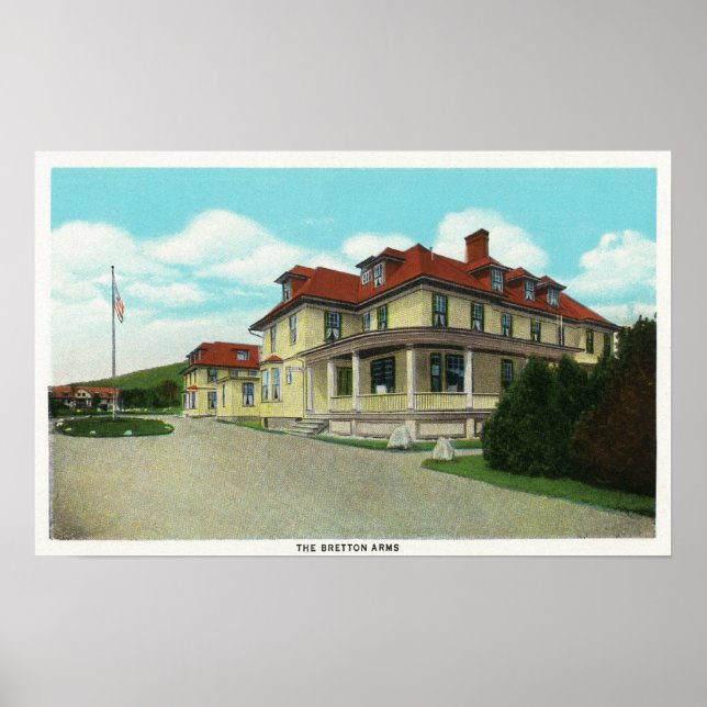 Außenansicht der Bretton-Arms Poster (Vorne)