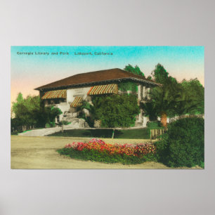 Außenansicht der Carnegie LibraryLakeport, CA Poster