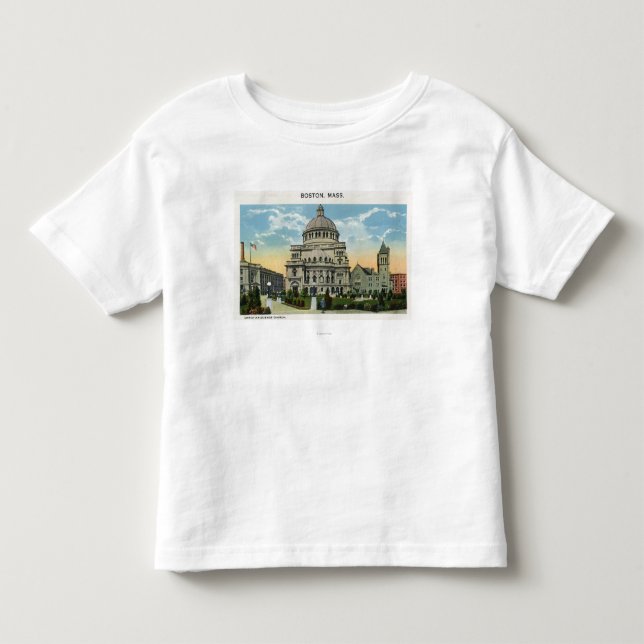 Außenansicht der christlichen Wissenschafts-Kirche Kleinkind T-shirt (Vorderseite)