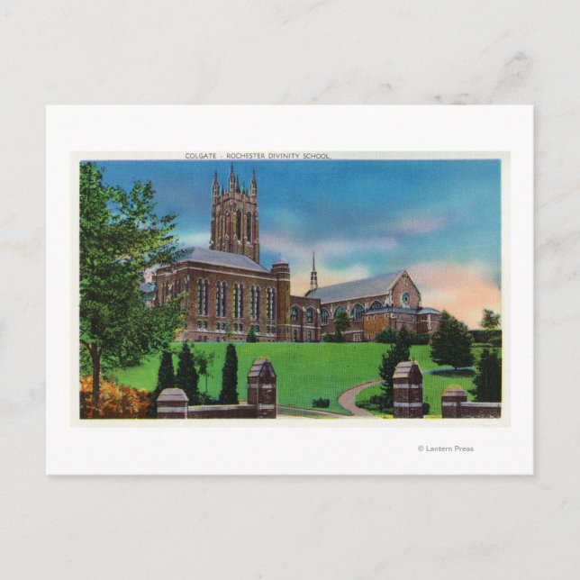 Außenansicht der Colgate Divinity School Postkarte (Vorderseite)