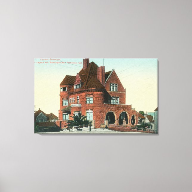 Außenansicht der Crocker-Residenz Leinwanddruck (Vorderseite)