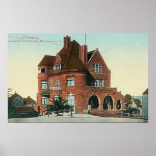 Außenansicht der Crocker-Residenz Poster