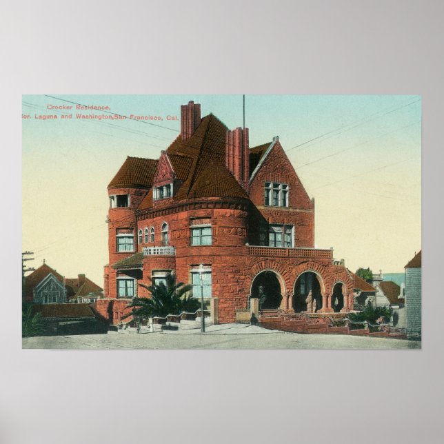 Außenansicht der Crocker-Residenz Poster (Vorne)