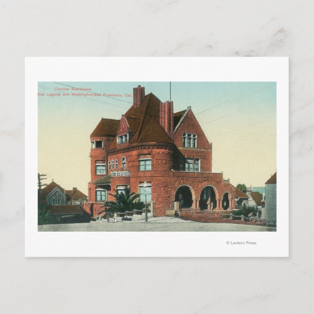 Außenansicht der Crocker-Residenz Postkarte (Vorderseite)