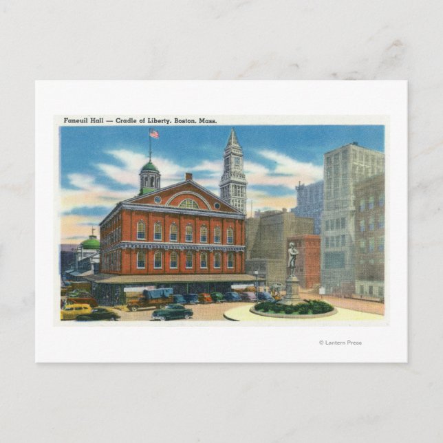 Außenansicht der Faneuil Halle # 2 Postkarte (Vorderseite)