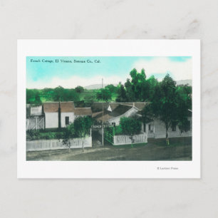 Außenansicht der französischen Hütte Postkarte