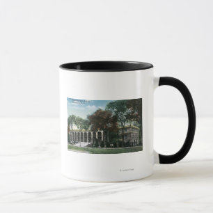 Außenansicht der Gewerkschafts-Uni-Turnhalle Tasse