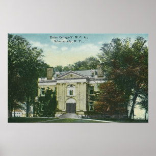 Außenansicht der Gewerkschafts-Uni YMCA Poster