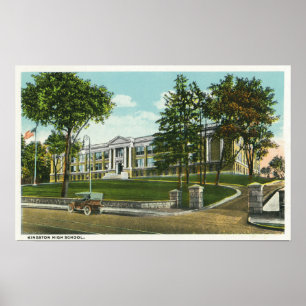 Außenansicht der Kingston High School Poster