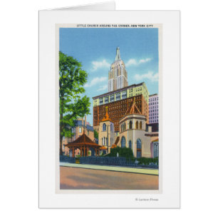 Außenansicht der kleiner Kirche um