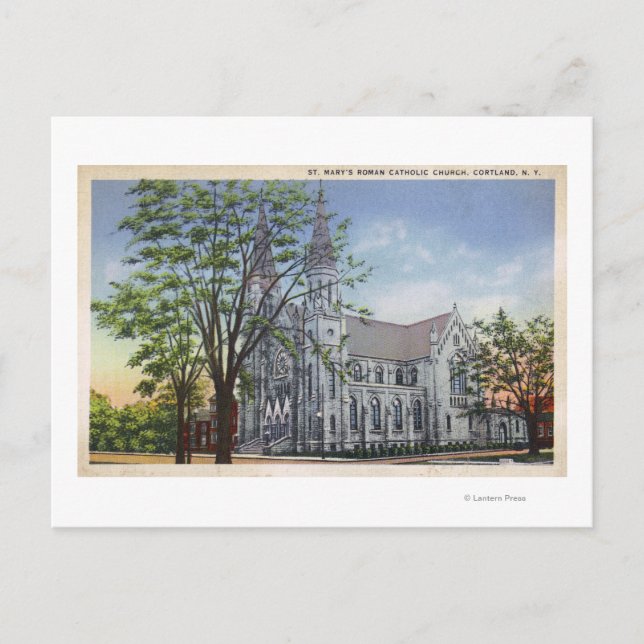 Außenansicht der Marienkirche Postkarte (Vorderseite)